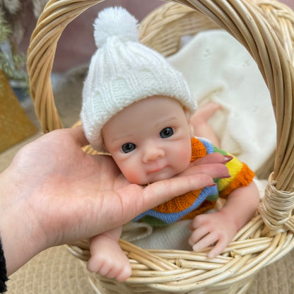 30cm Full Silicone Bettie Reborn Baby Girl in colorful striped sweater