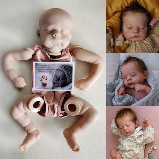 Poupée Reborn Eric non peinte yeux fermés 21 pouces