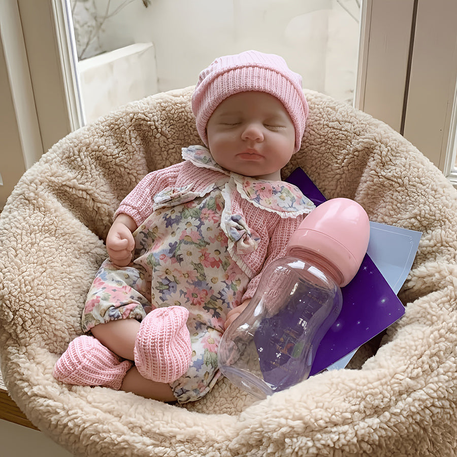 30cm Full Silicone Reborn Doll Twin Sisters-Loulou and Vivienne