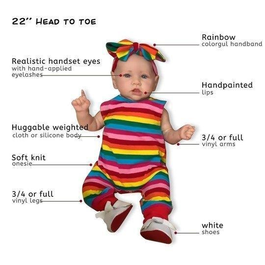 22'' Twin Sœurs Petits Veda et Sariah Reborn Bébé poupée fille Saskia Série