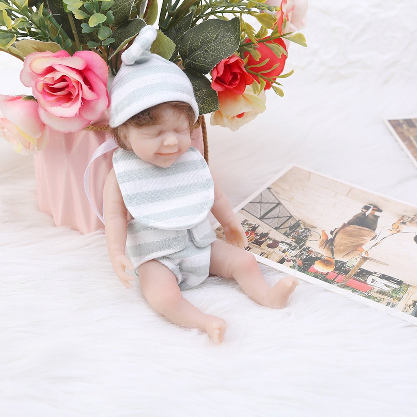 6 Pouces 15cm Mini Poupée Reborn Endormie - April