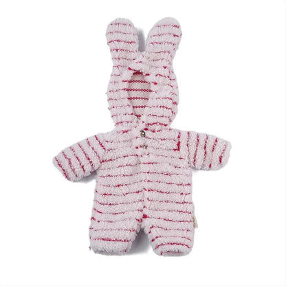 Vêtements en peluche avec oreilles de lapin mignons pour poupée reborn de 12 pouces
