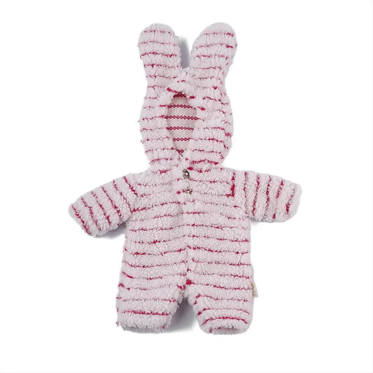 Vêtements en peluche avec oreilles de lapin mignons pour poupée reborn de 12 pouces