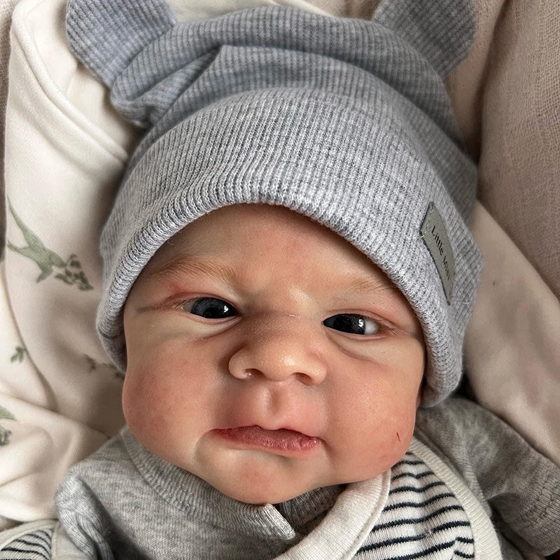 Poupées Agatha Reborn de 19 pouces avec les yeux ouverts-Elijah