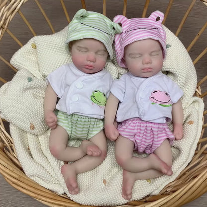 30cm Lifelike Soft Full Silicone Asleep Loulou Reborn Doll Girl